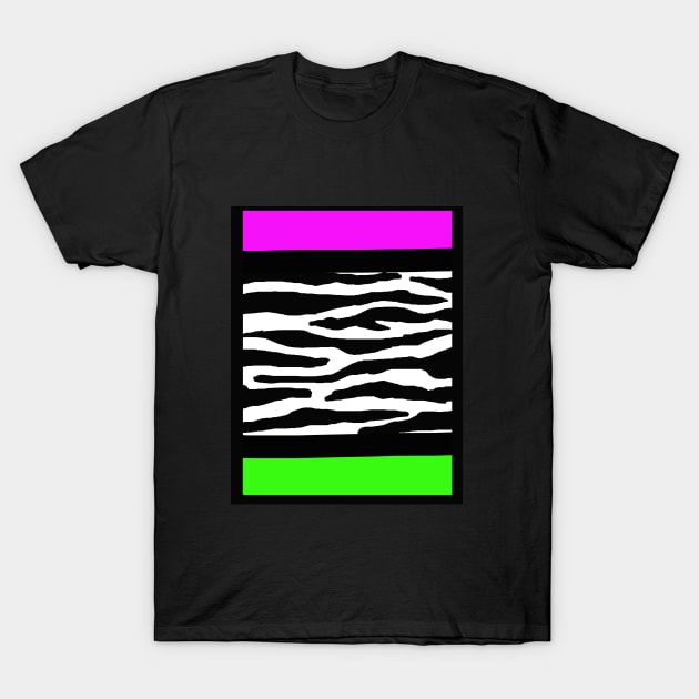 NEON ZEBRA DESIGN T-Shirt by VICTIMRED